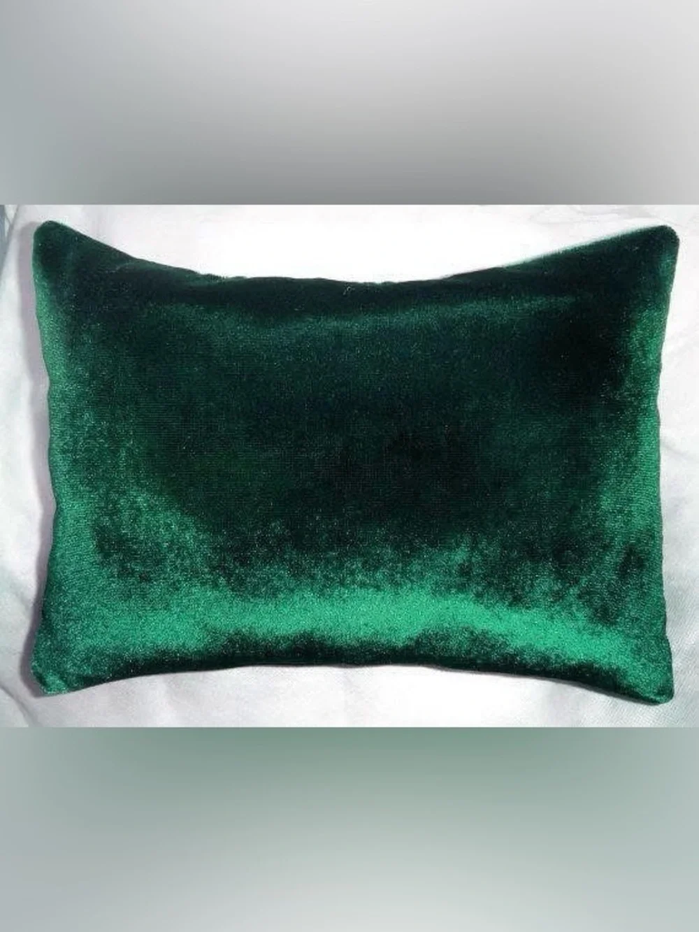Dark Green Velvet Pillow 16x12 inches. New. Soft, nice